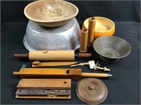 wood bowls, vintage items
