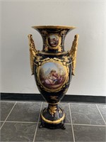 Large Limoge Style Floor Vase