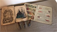 Mid-1800’s magazines , child’s cloth ABC book and