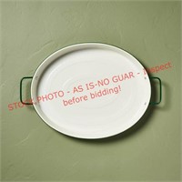 Oval serving plate dirity