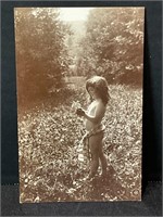 Vintage Unused Little Girl Oranotypie Postcard