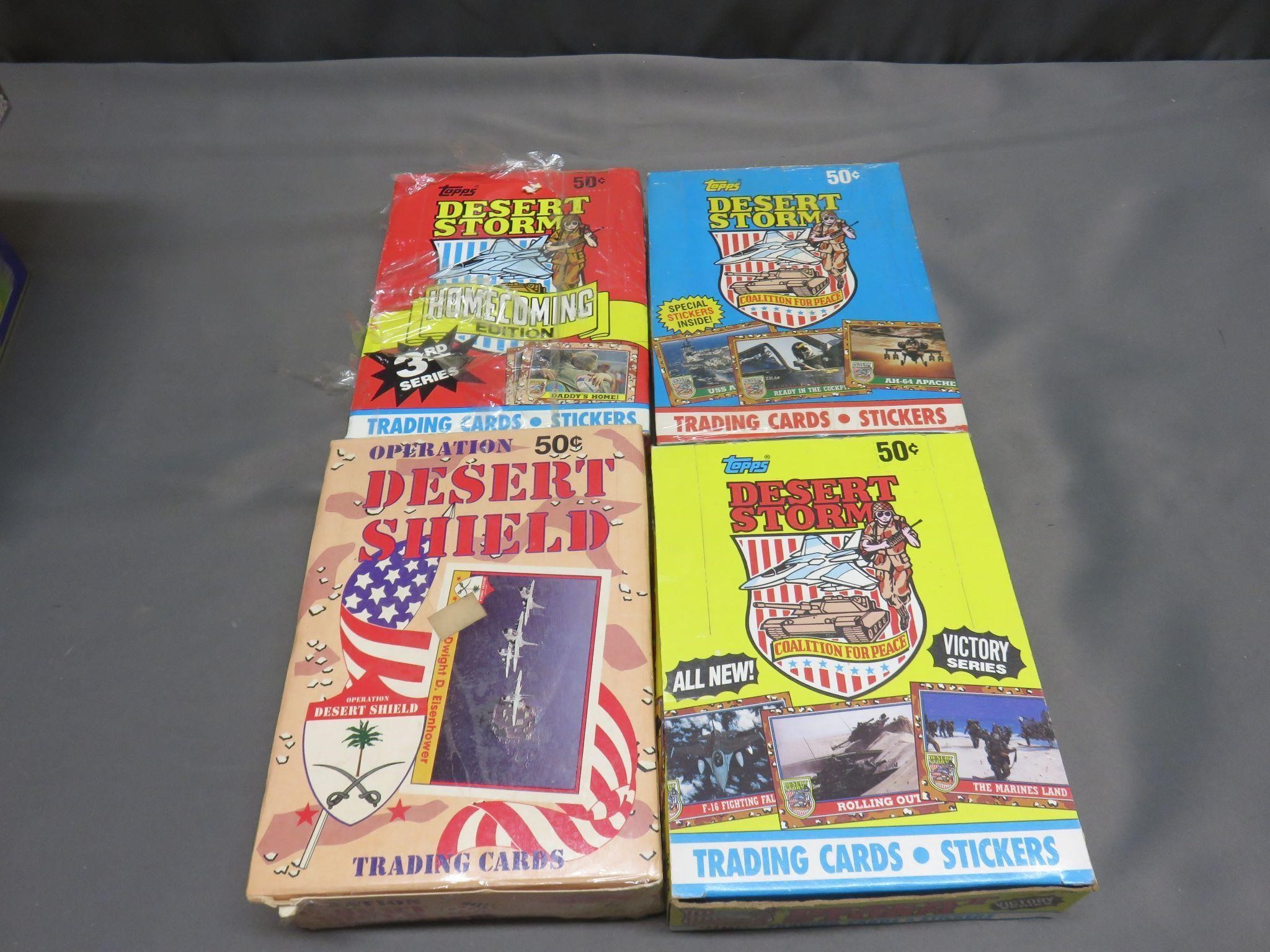Lot of 4 Desert Storm Shield Card Boxes