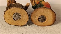 (2) Wooden “Anri” Club Figurines. No Damage!