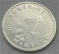 (KK) Silver Round Sunshine Minting 1oz Coin