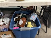 LARGE BIN OF MISC DECOR / COLLECTIBLES ETC