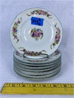 8pc Haviland bread plates