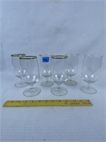 6pc vintage tea glasses