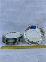 8pc Haviland saucers