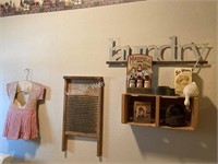 Antique cast irons and laundry room décor