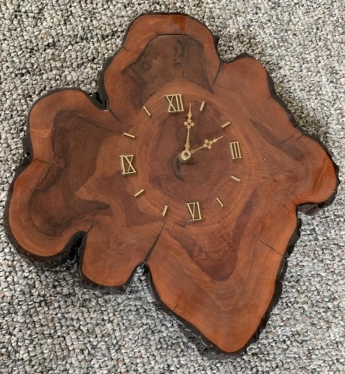 Vintage Cypress Natural Wood wall Clock