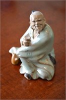 Porcelain Mudman SET Chinese Wiseman Figurines