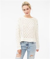 AEROPOSTALEMatte Chenille Jacquard Cable Sweater-S
