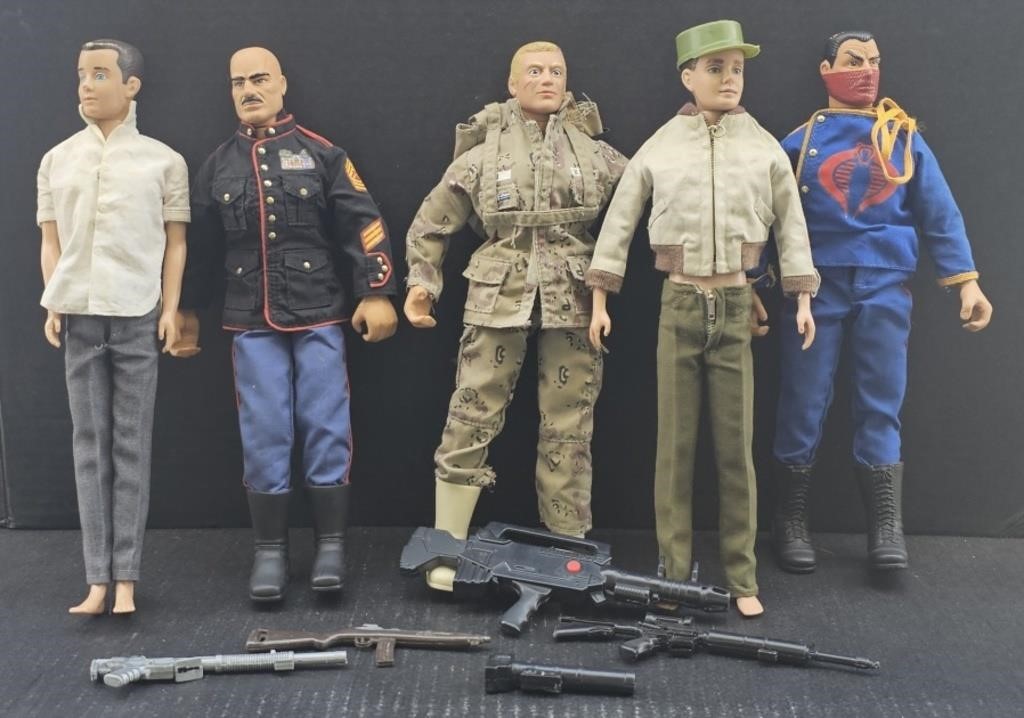 (AU) Mixed Lot Of G.I. Joe And Ken Dolls, With