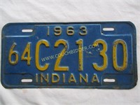 1963 Indiana license plate
