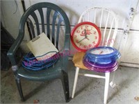 2 chairs -diet coke clock -2 other clocks -etc