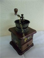Hand Painted Wooden Coffee Grinder