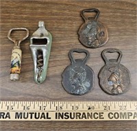 (5) Vintage Souvenir Bottle Openers