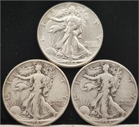 Walking Liberty Silver Half Dollar Coins