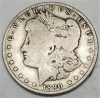 1890-O Morgan Silver Dollar XF