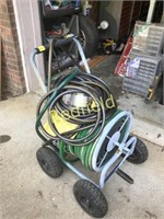 Hose Reel on Wheels with Hoses