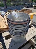 (10) Metal Cherry Buckets