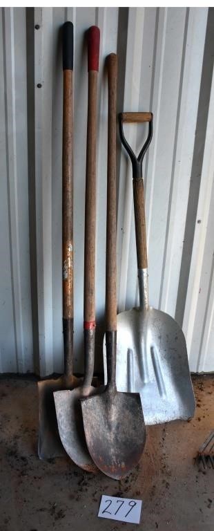 (3) Shovels & Alum. Scoup