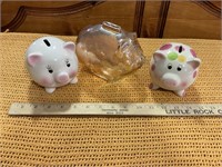 3 cute little Piggy Banks