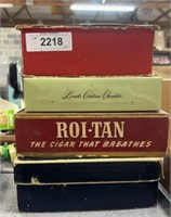 Vintage product boxes