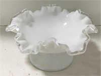 Silver crest art glass bowl