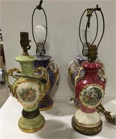 Glass painted lamps