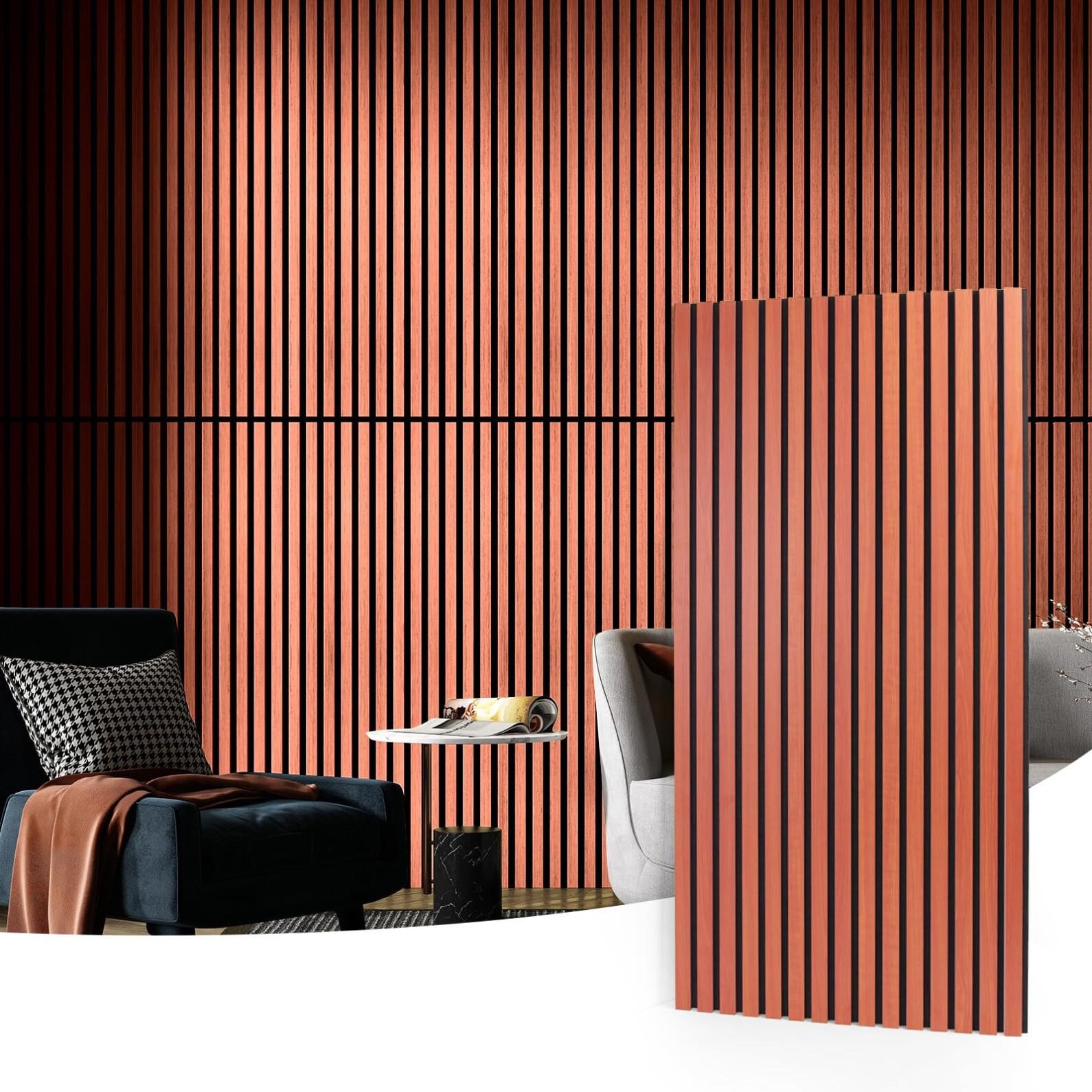Art3d 2 Wood Slat Acoustic Panels for Wall and Cei