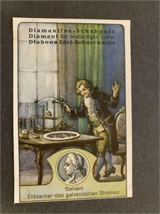 Inventor, GALVANI: Rare DIAMANTINE Card (1900)