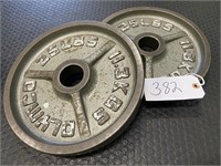 (2) 25 lbs Metal Weight Plates