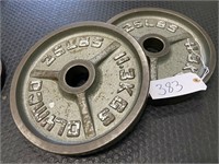 (2) 25 lbs Metal Weight Plates