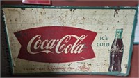 Vintage metal Coca-Cola sign as is