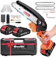 SEESII MINI CORDLESS CHAINSAW WITH 19.2FT/S CHAIN