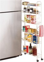Collections Etc Slim Rolling Pantry 6-Tier Shelf