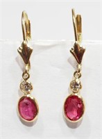 14K YELLOW GOLD PINK SAPPHIRE (1.55CT) AND