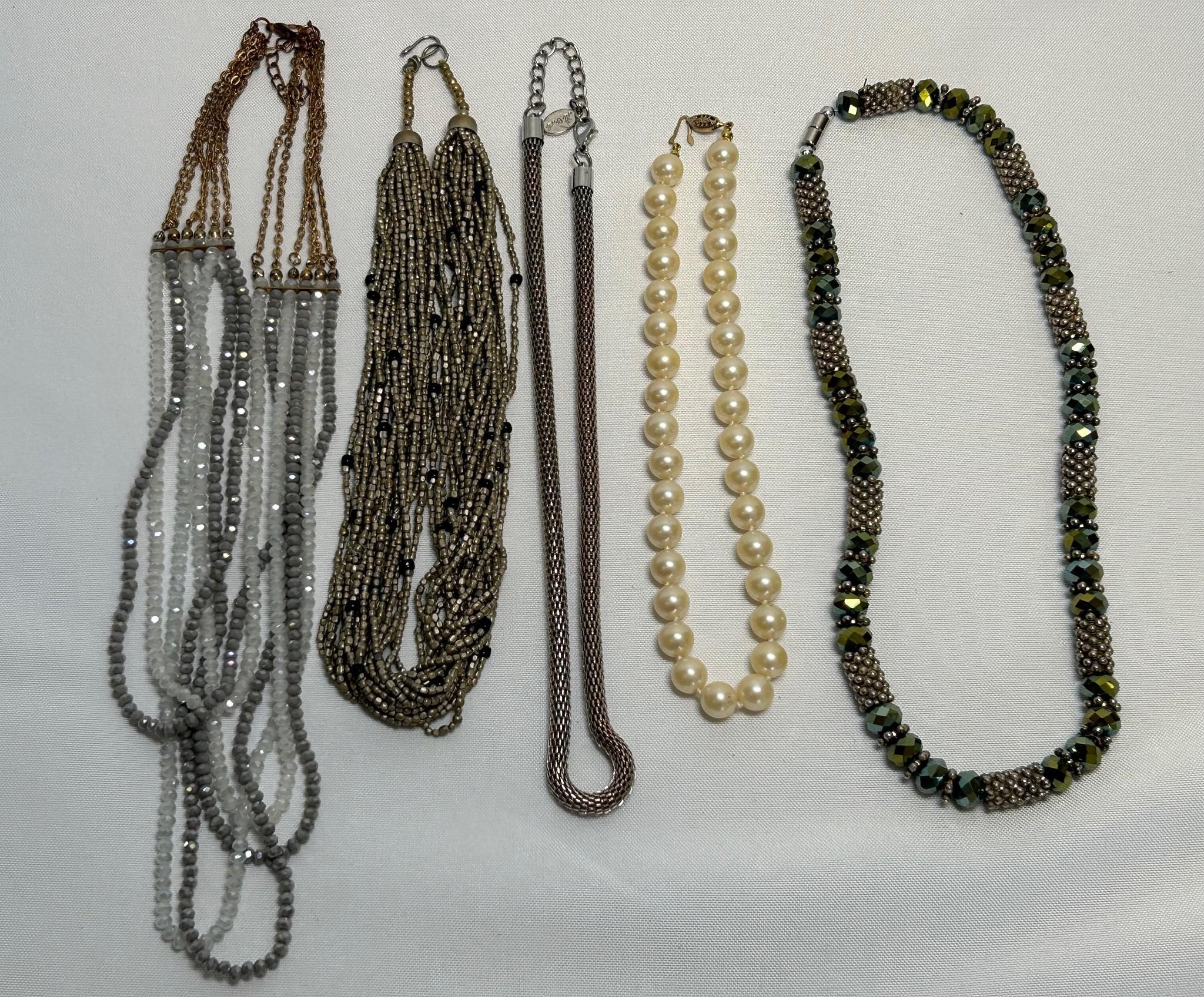 Five Costume Necklaces