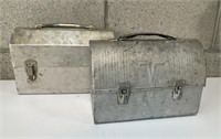 Vtg. Aluminum Lunch Boxes