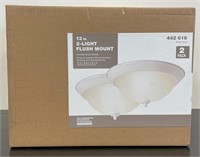 2 Pack of Flush Ceiling Mount Light Fixture, White