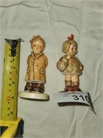 2 Vintage Goebel Hummel Boy & Girl Figures,