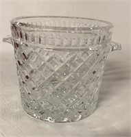 CRYSTAL PATTERN GLASS ICE BUCKET