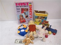 Lot of Vintage Toys - Plushes, Cootie & More -
