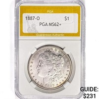 1887-O Morgan Silver Dollar PGA MS62+