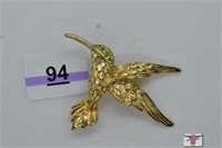Hummingbird Rhinestone Brooch