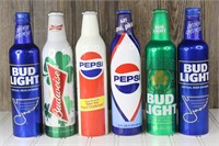 Blues, Pepsi, Budweiser Collector Bottles