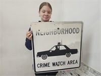 Metal NEIGHBORHOOD WATCH  Sign 24"