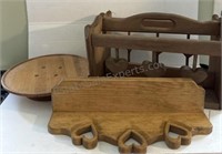 Country Crafts Magazine Rack with Heart Motif,
