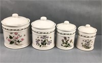 Floral kitchen jar set
